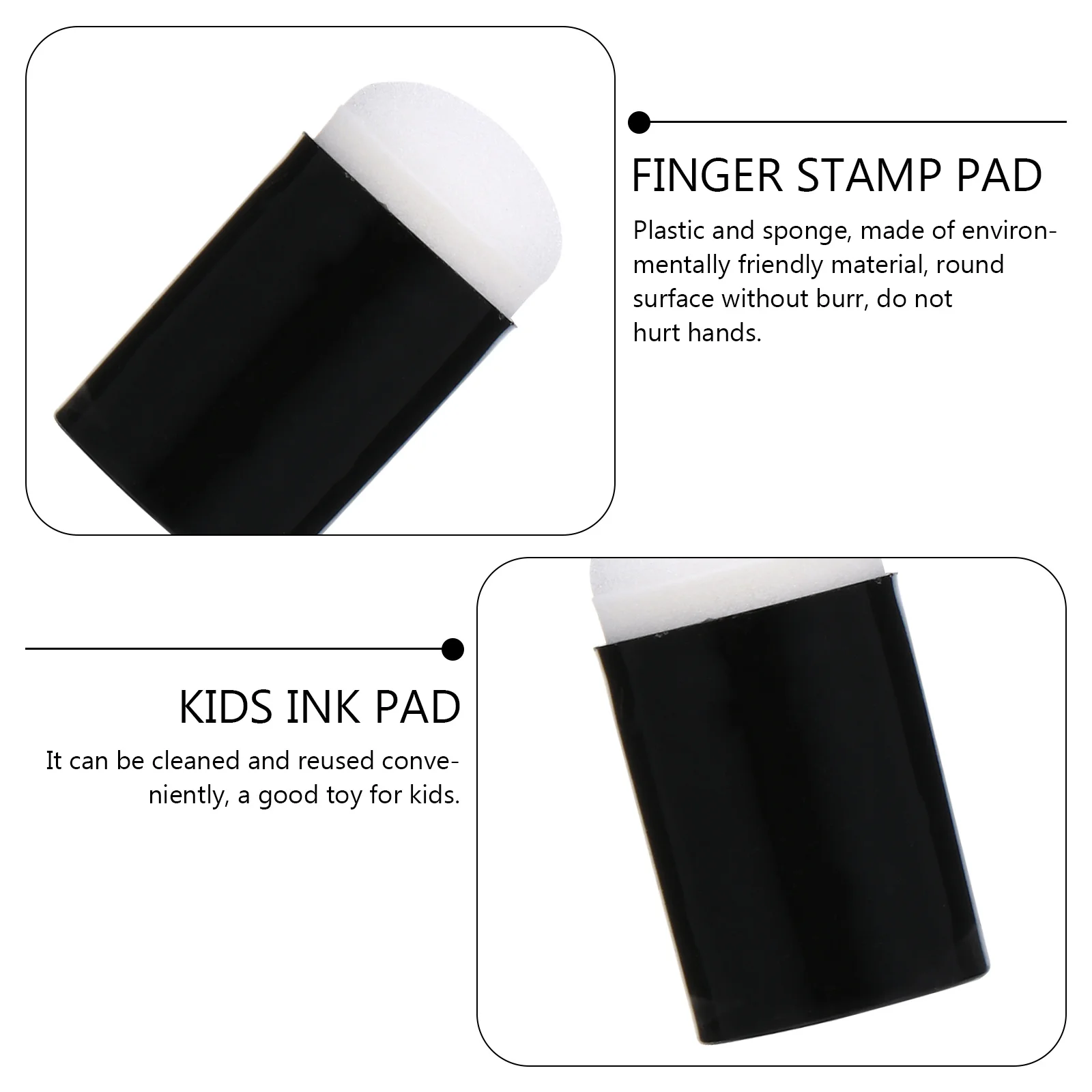 12 pezzi per bambini pittura copri dita 2.8X1.5X1.5Cm maniche in spugna eco riutilizzabile pittura per bambini per attività di disegno artigianale fai da te