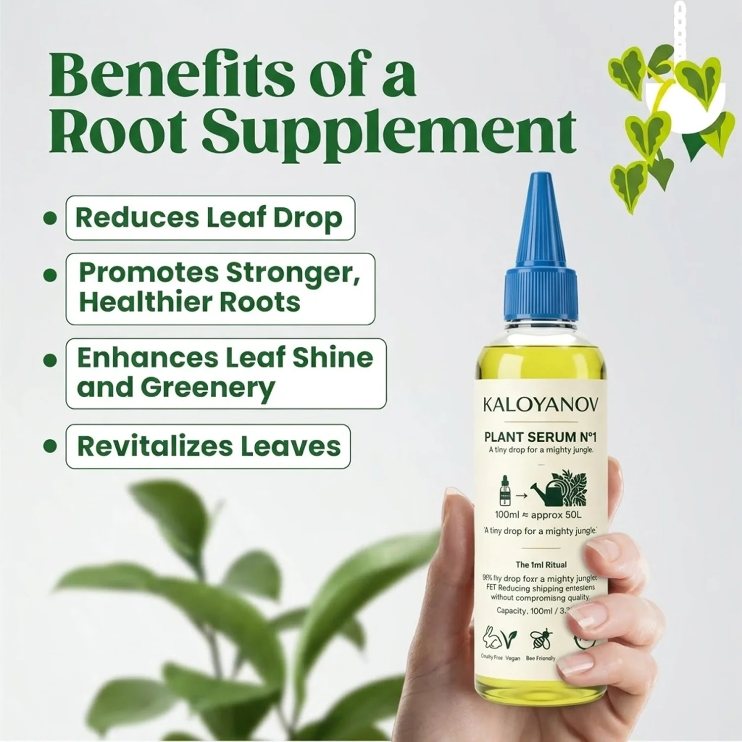 Serum roślinne KALOYANOV N ° W – Root Stimulator Liquid recenzja i cena