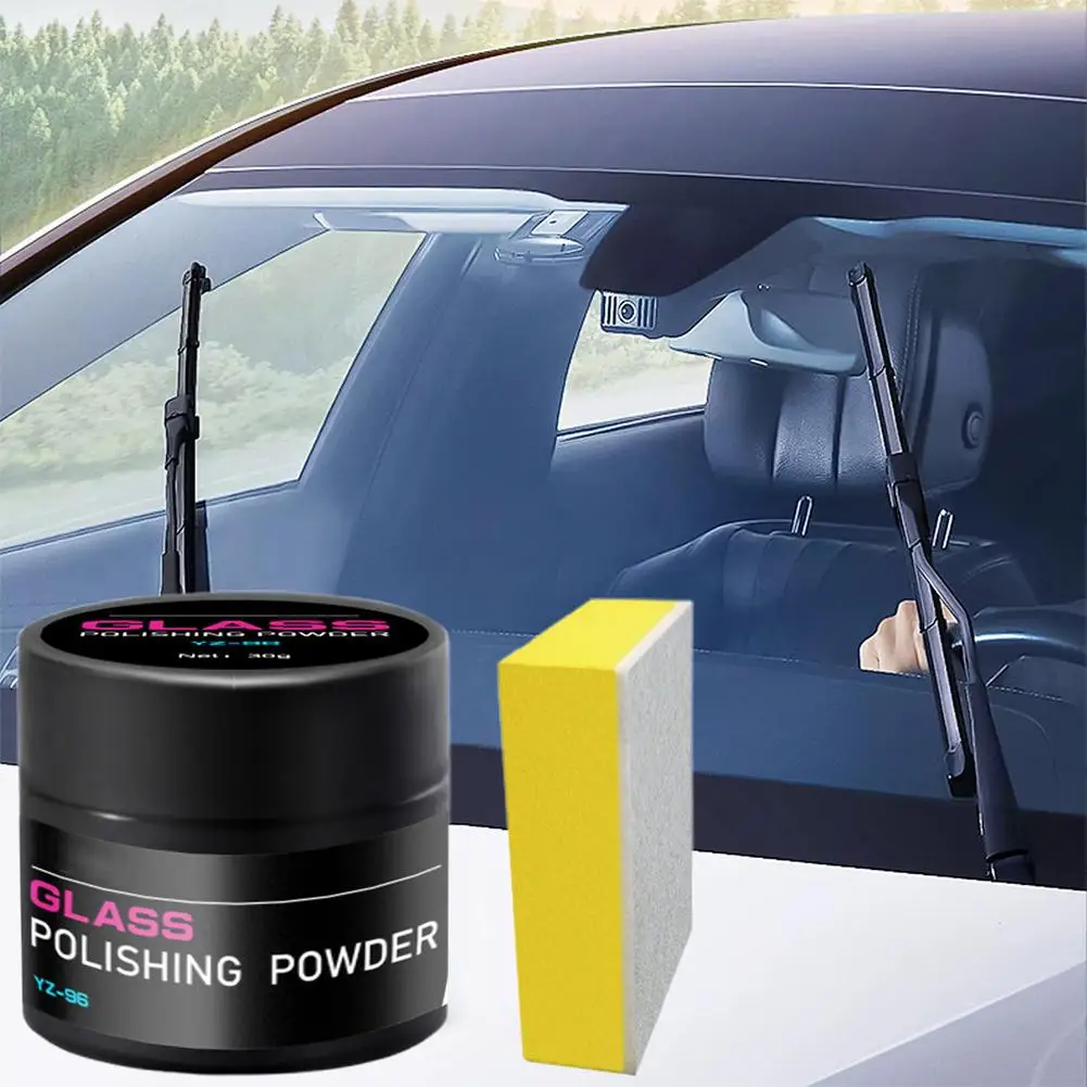 30g Car Front Windshield Cerium Oxide Powder Oil Film Remover Powerful Removal Of Window Wiper Glass Scratches Polishing Powder