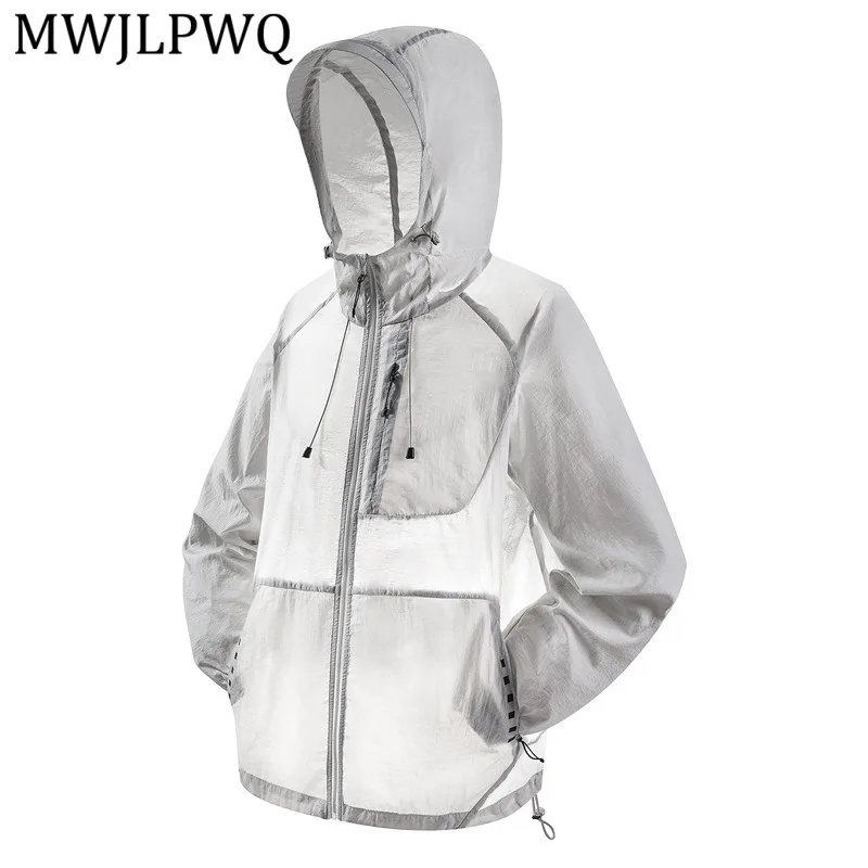 

MWJLPWQ Lightweight Hooded Sun Shirt For Men Loose Trendy Summer 2026 New Ice Silk Cool Feel Breathable Quick-Drying Tops 15555