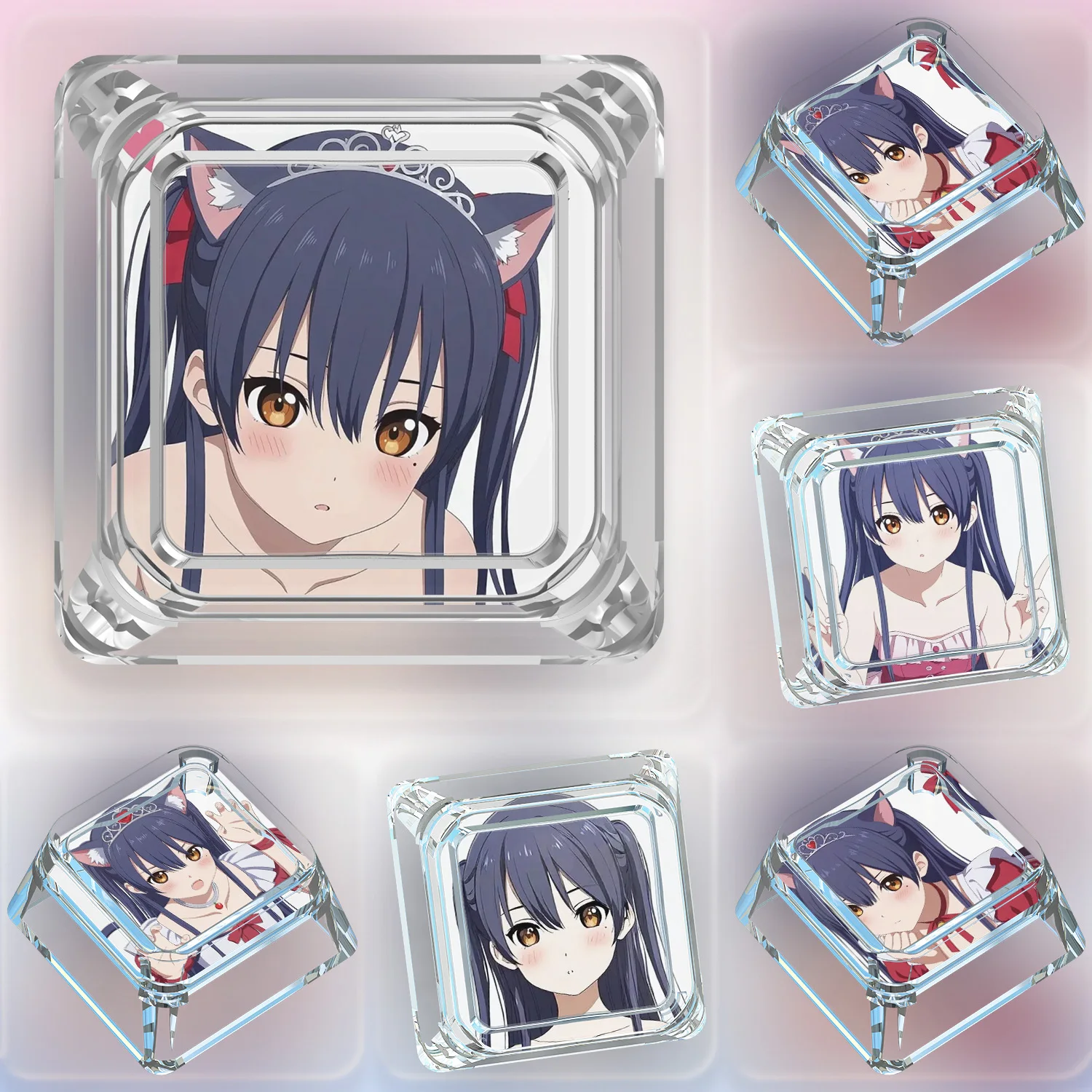 13 نماذج لتقوم بها بنفسك قصة آلهة Ichigyou Ruri لوحة المفاتيح الميكانيكية Keycap شفافة نقل الضوء أغطية المفاتيح الميكانيكية دمى هدايا #1