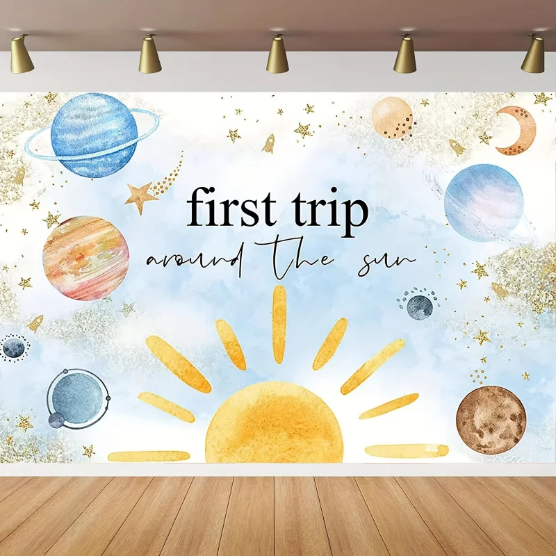 1 Stück Segunda Erste Reise um die Sonne „Hintergrundbanner, böhmisches Sonnenmotiv, Reise-Party-Dekoration, Wsj