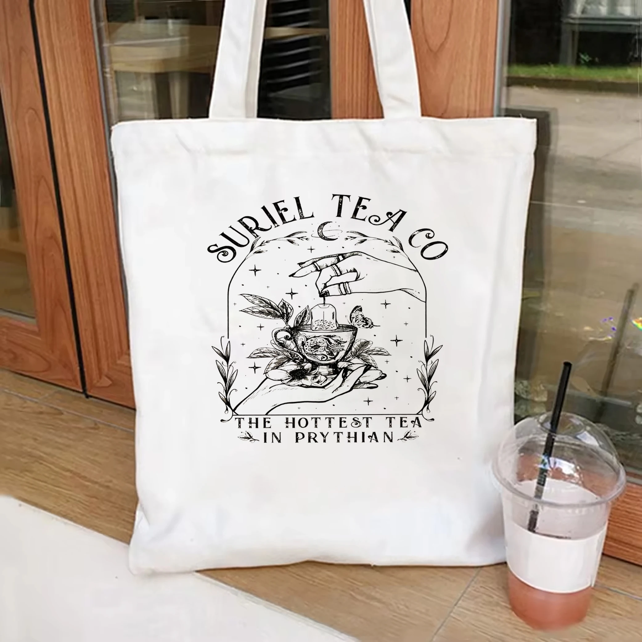 Suriel Tea Co Tote Bag Acotar Bag Bookish Bag Sarah J Maas A Court Of Thorns And Roses Kosmetyczka SJM merch bookish GIFT tote