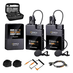COMICA BoomX-D Wireless Lavalier Microphone, Support Internal Recording, for Cameras, Camcorders, Smartphones