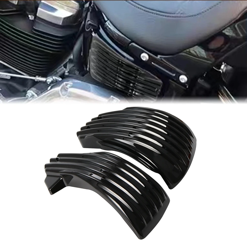 

Motorcycle Striped Battery Side Fairing Covers For Harley Softail M8 Breakout Street Bob 2018 2019 2020