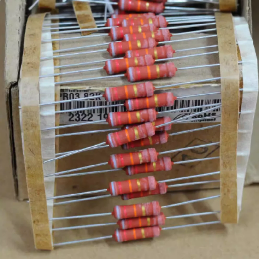 Resistencia VISHAY PR03 82K 82KΩ 3W 5% con revestimiento de cobre, codificación de color rojo