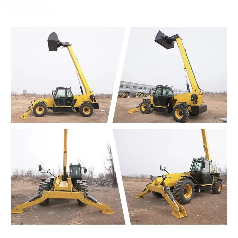 Telescopic Forklift 7m-18m Lifting Height Rough Terrain Telescopic Arm Loader 1 Ton 2 Ton 3 Ton Warehouse Handling Forklift