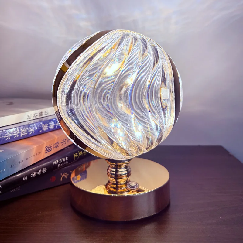 

Wave Ball Table Lamp Bedroom Bedside Lamp Atmosphere Night Lights Touch Remote Control