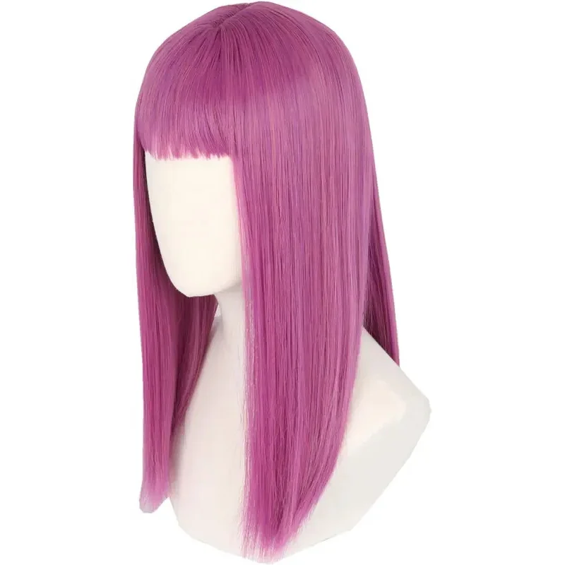 

Topcosplay парик для косплея, детский парик, длинный прямой фиолетовый парик, женский костюм аниме на Хэллоуин, вечерние парики