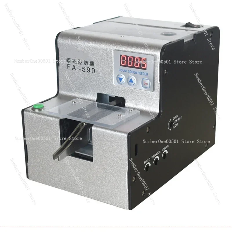 FA-590 Automatic Screw Counting Machine Screw Counter Track Screw Counting Tools Digital Display AC100-240V 1.0-5.0mm Adjustable