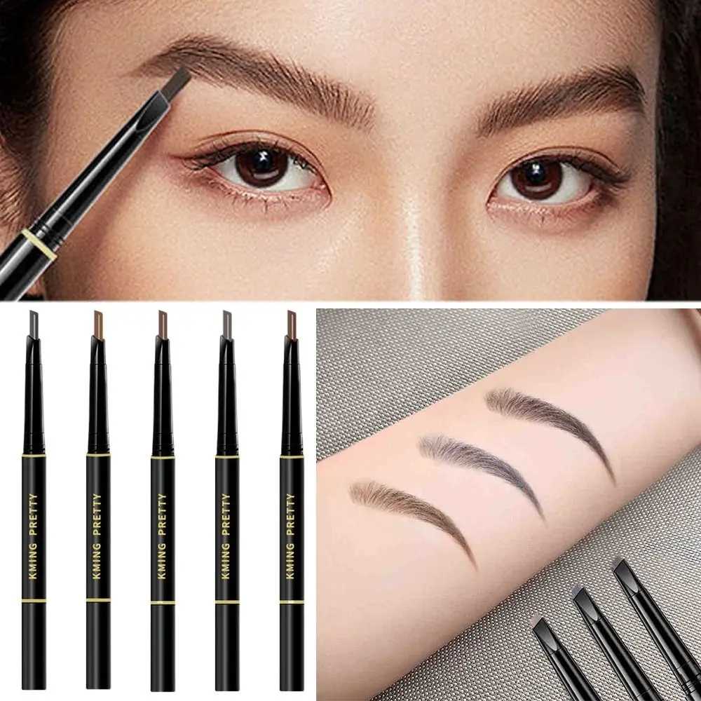 New Double Head Eyebrow Pencil With Brush Automatic 360 Degree Rotation Eyebrow Powder Waterproof Eyebrow Stick for Women