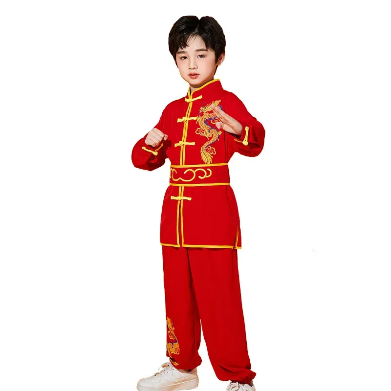 Traditional Chinese Wushu Clothing Tai Chi Uniform Kids Kungfu Outfits New Stage Performance Hanfu Martial Arts Costumes Suit