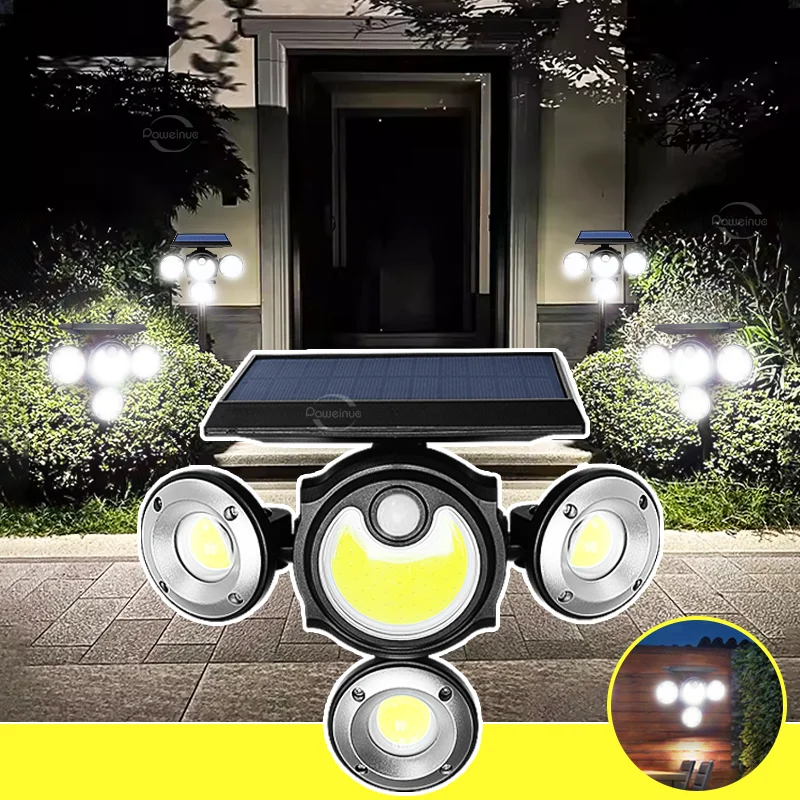 

Solar Landscape Spotlights with Motion Sensor Waterproof Outdoor Garden Lights Solar Flood Light for Pathway Wall Patio LawSolar