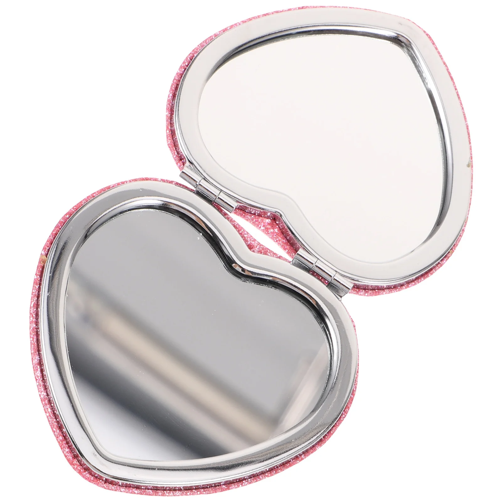 Miroir de maquillage design cœur mignon, petite taille compacte, facile à transporter dans le sac, cadeau idéal pour son miroir de voyage pliant