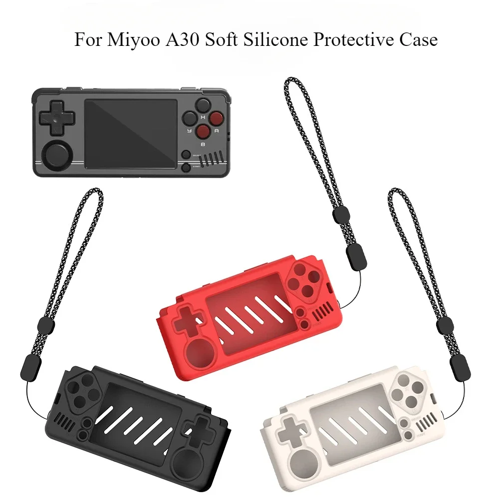 

For Miyoo A30 Soft Silicone Protective Case Gaming Console Drop-proof Shockproof Protective Case Console Game Accessories