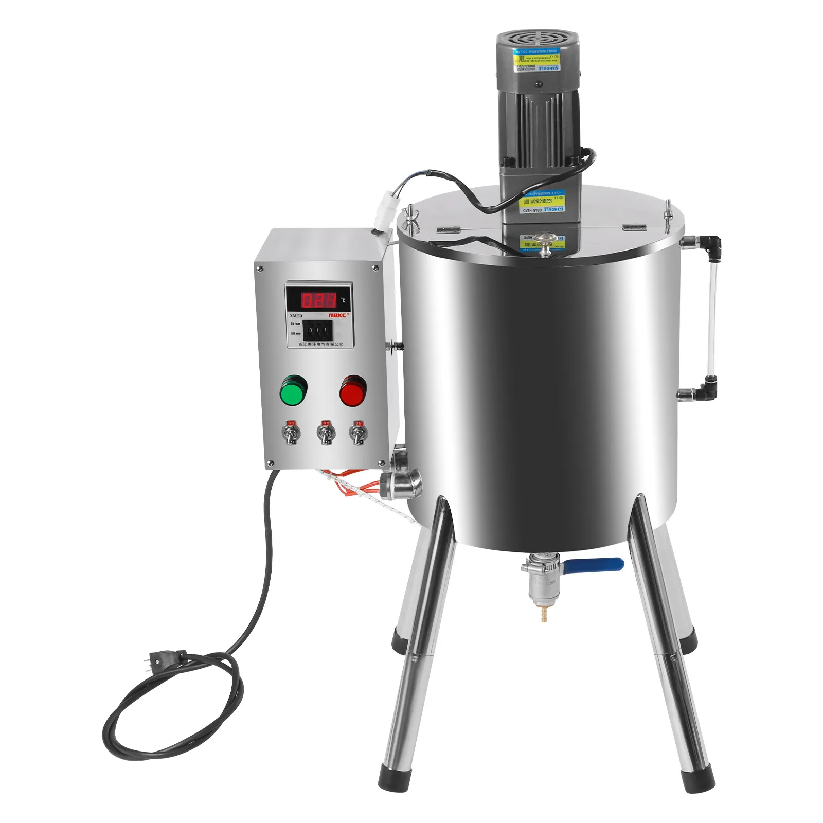 Stirring Tank Lipstick Paste Filler 30 Liter 8Gal Heating Mixing Filling Machine