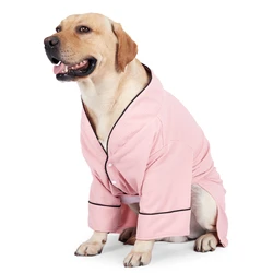 Dog Bathrobe Fashion Dog Pajamas Absorbent Towel For Small Medium Large Dog Bath Robe Nightgown Dog Clothes Fast Dry Accessori