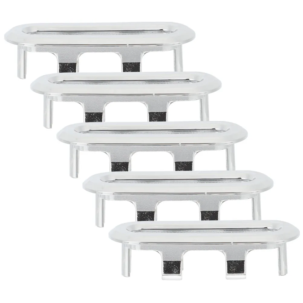 5Pcs Bathroom Sink Overflow Ring Oval Drain Cover Trim Cap for Basin Overflow Hole Replacement Sink Accessories Set