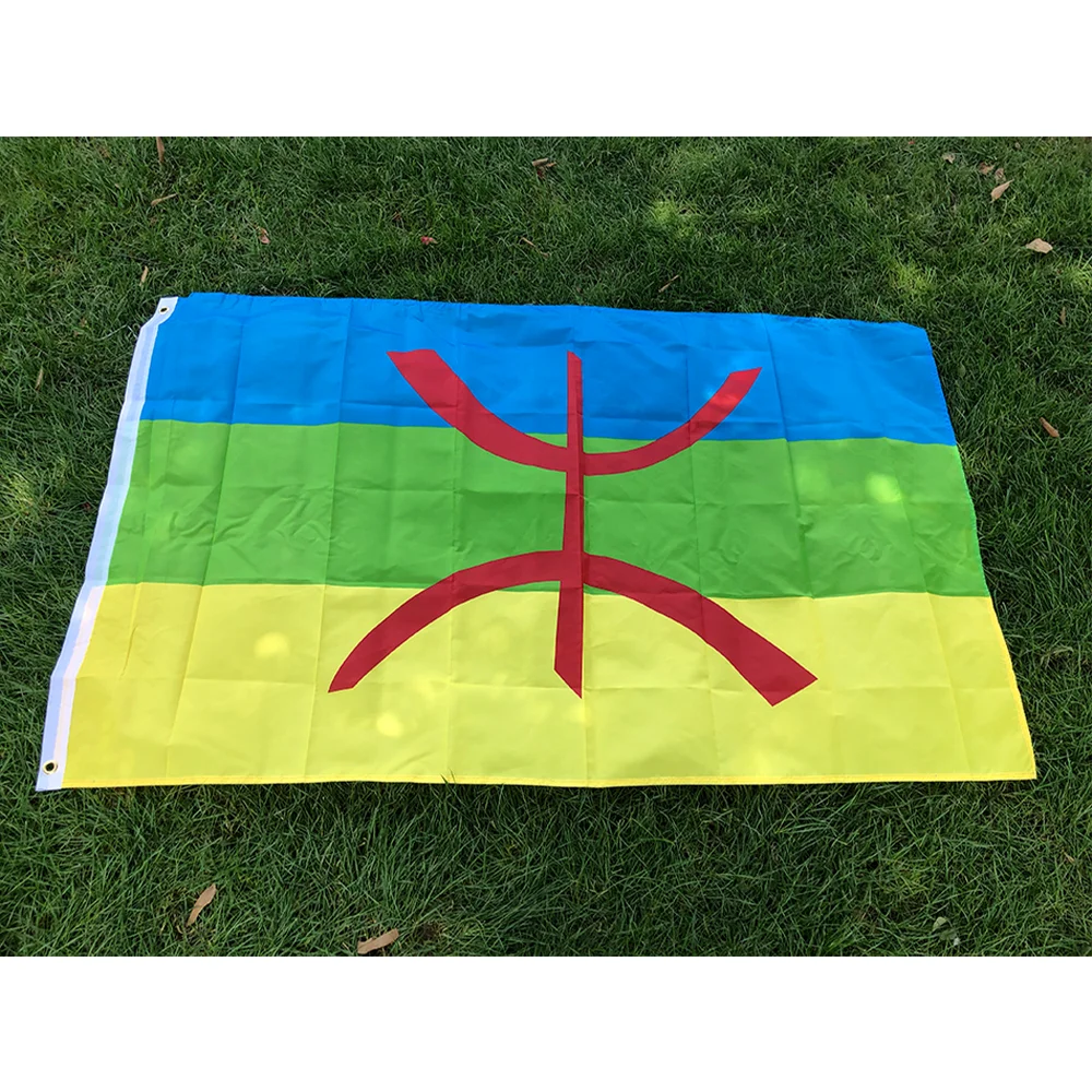 Berber Flag 90x150cm high quality polyester hanging 3x5ftS North Africa Banner Amazigh Flag for home decoration