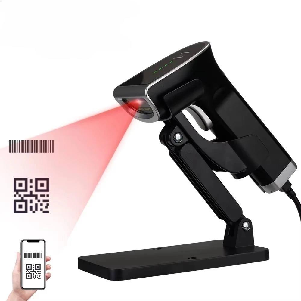 

Высококачественный 2D всенаправленный считыватель штрих-кодов, поддержка сканирования экрана, Android-бар, сканер Qr-кода с подставкой