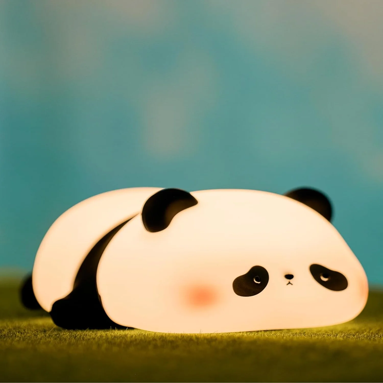 LED Cute Panda Night Light  Level Dimmable Nursery Night Light Squishy Silicone Night Light Rechargeable Bedside Touch Lamp for 