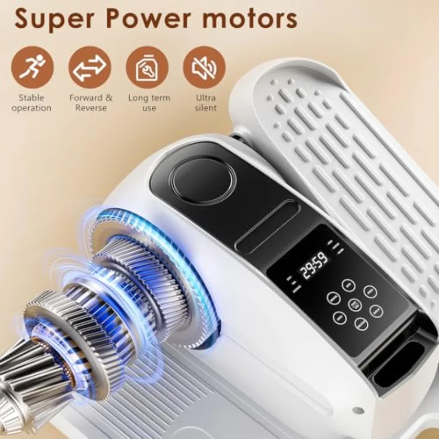 ماكينة تمرين بيضاوية الشكل تحت المكتب، جهاز تمرين ساق بيضاوي صغير كما رأينا على شاشة التلفزيون، جهاز تمرين بدواسة كهربائية أثناء الجلوس لـ S