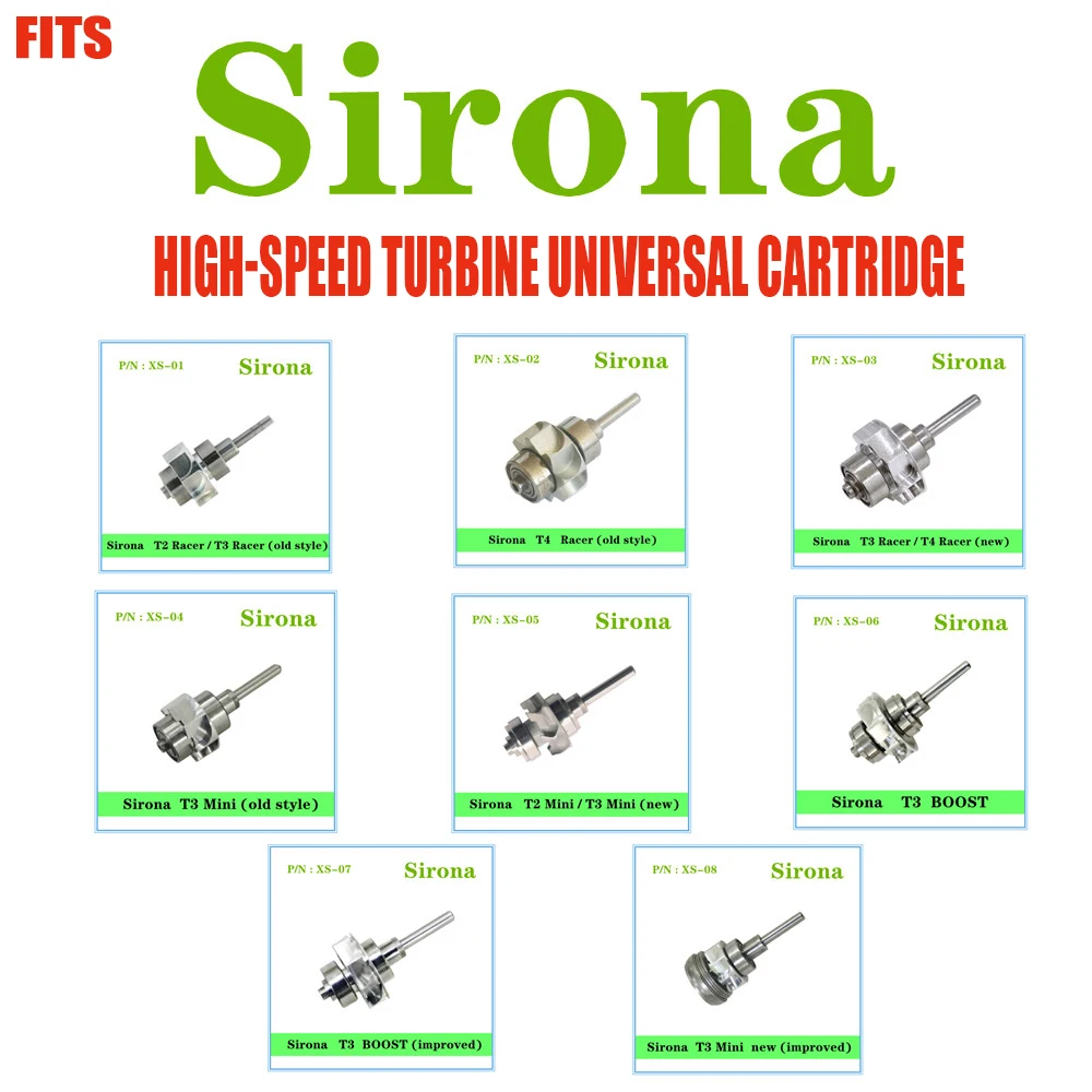13 Types Sirona  Dental Handpiece Turbine Rotor High Speed Device Cartridge Air Rotor Standard Wrench Push Button Torque Bearing