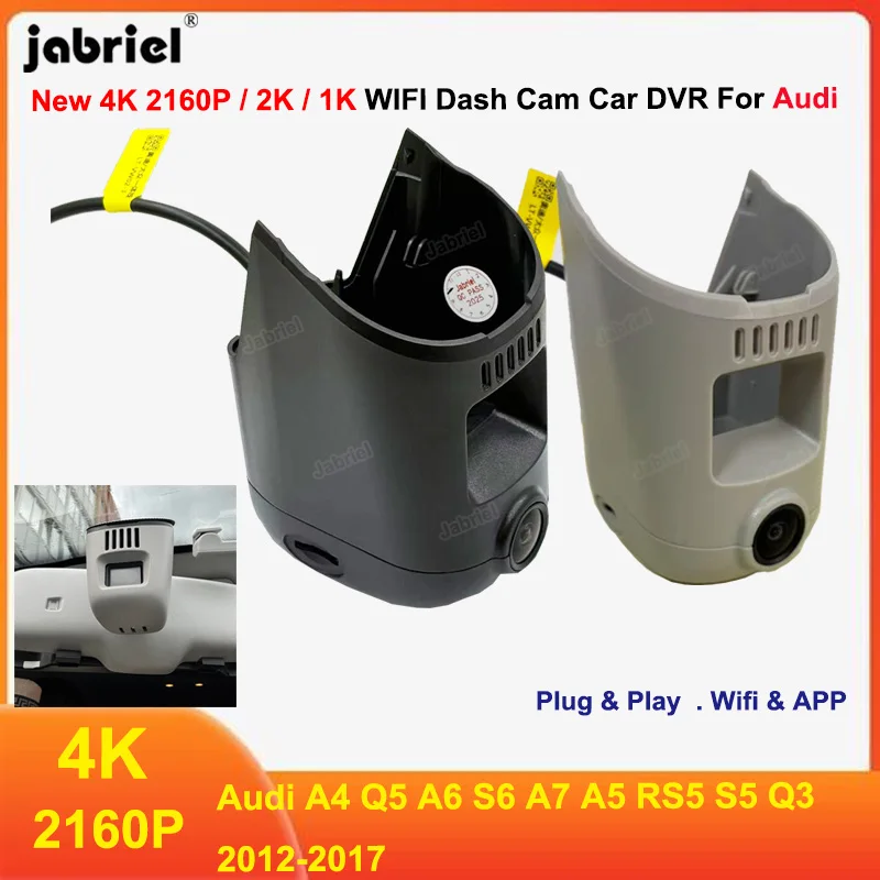 Dedicated 4K 2160P 2K Wifi Car DVR Video Recorder For Audi A4 A6 Q3 Q5 S6 A7 A5 RS5 S5 with humidity sensor Dash Cam Camera