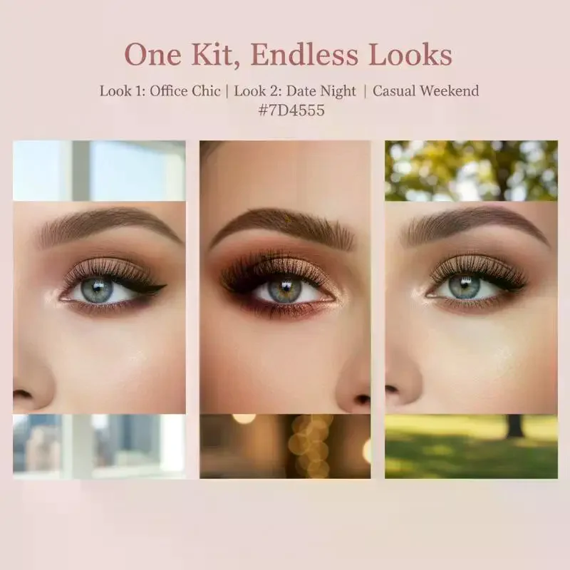 8 25mm Cluster Lashes Kit 260 Pcs Volume Individual Eyelashes DIY Extension for Beginners and Professionals at Home