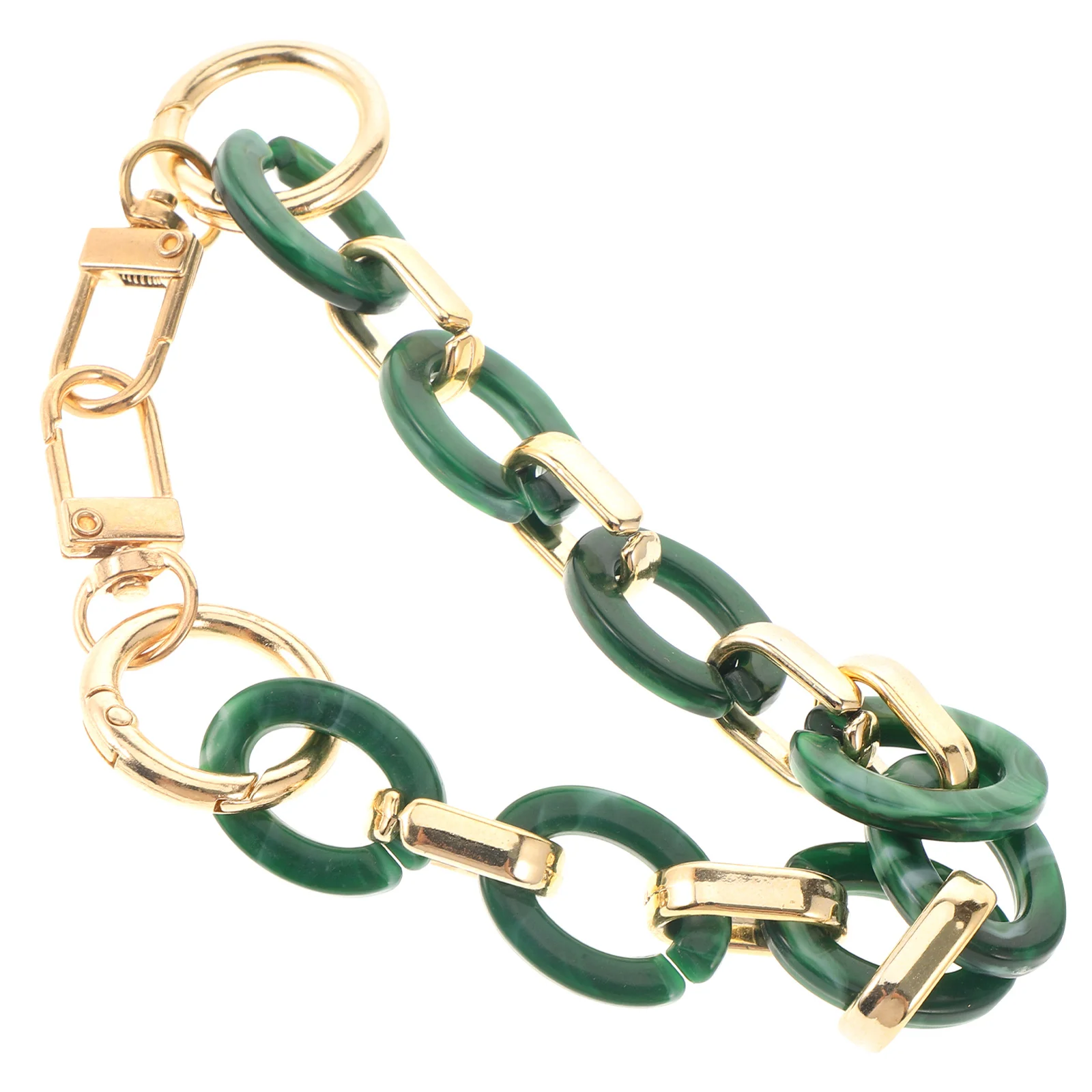 

Цепочки для сумок из акрилового сплава премиум-класса, зеленые сменные ремни для сумок, клатчи, сумки через плечо, модные аксессуары «сделай сам»