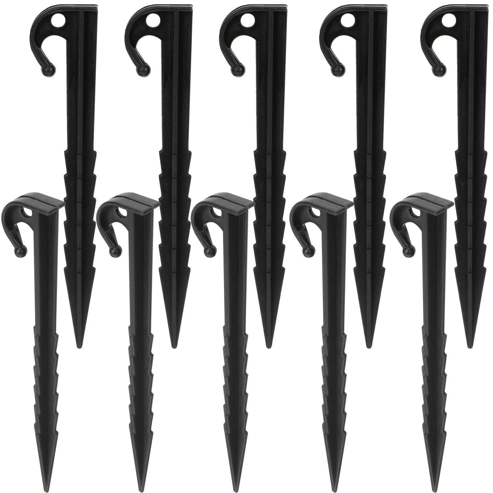 

25pcs Heavy Pile Inflatable Plastic Tent Pegs Stakes Camping Accessories Ground Nail Fixing Black Beach Tent Stakes 14 5cm