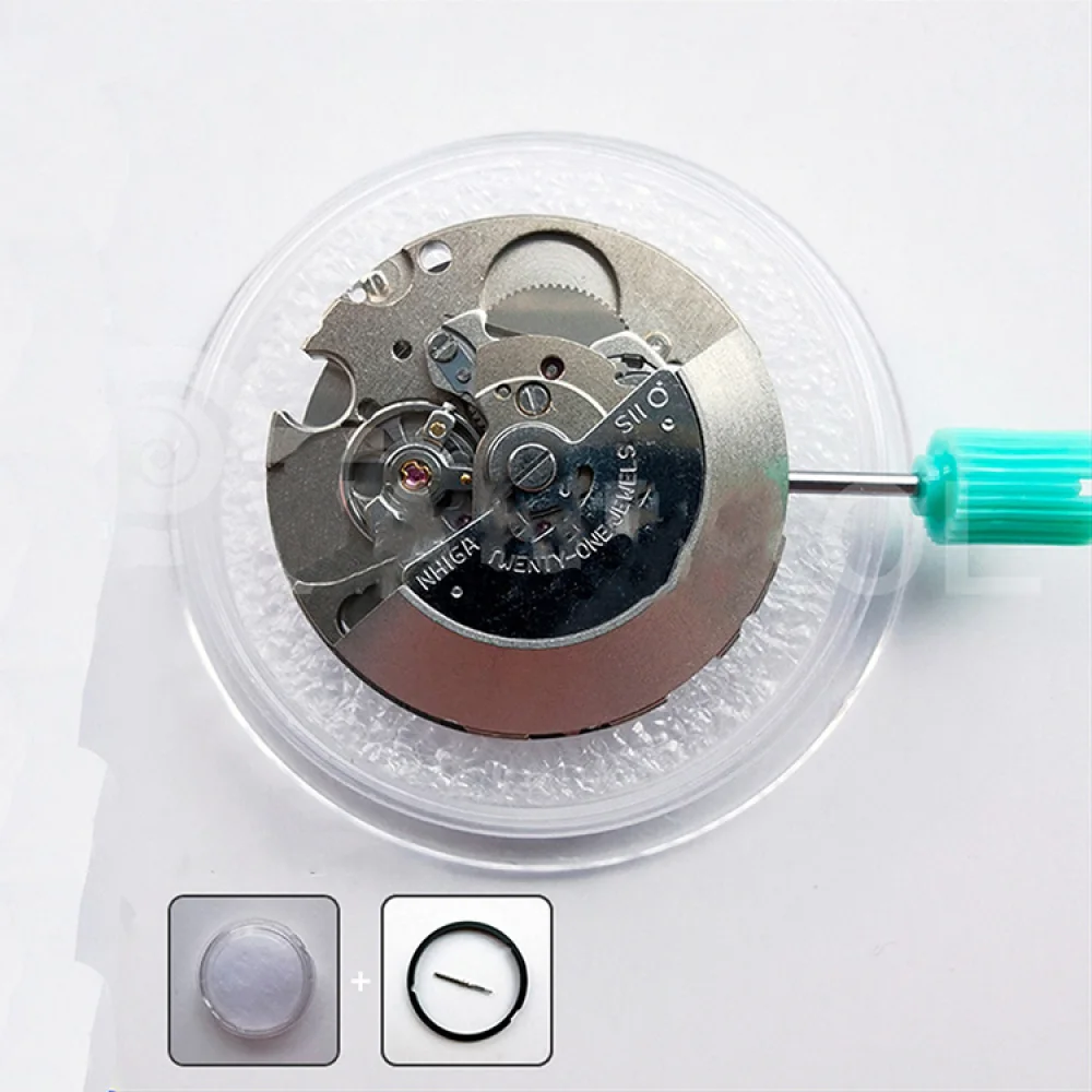 Thương Hiệu Nhật Bản Ban Đầu NH16 NH16A Tự Động Chuyển Động Cơ Học Lịch Kép 21 Viên Ngọc Dây Kim Loại Phụ Kiện