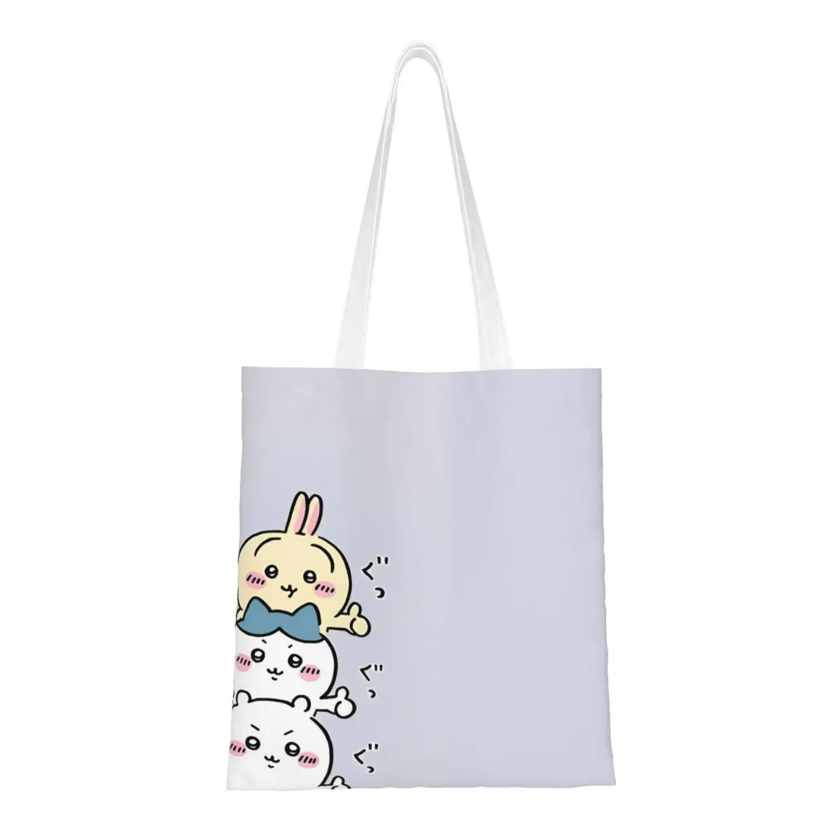 Women Men Cute Chiikawa Kawaii Cartoon Tote Bags Large Capacity Hachiware Usagi Grocery Bag for Shopper Handbags