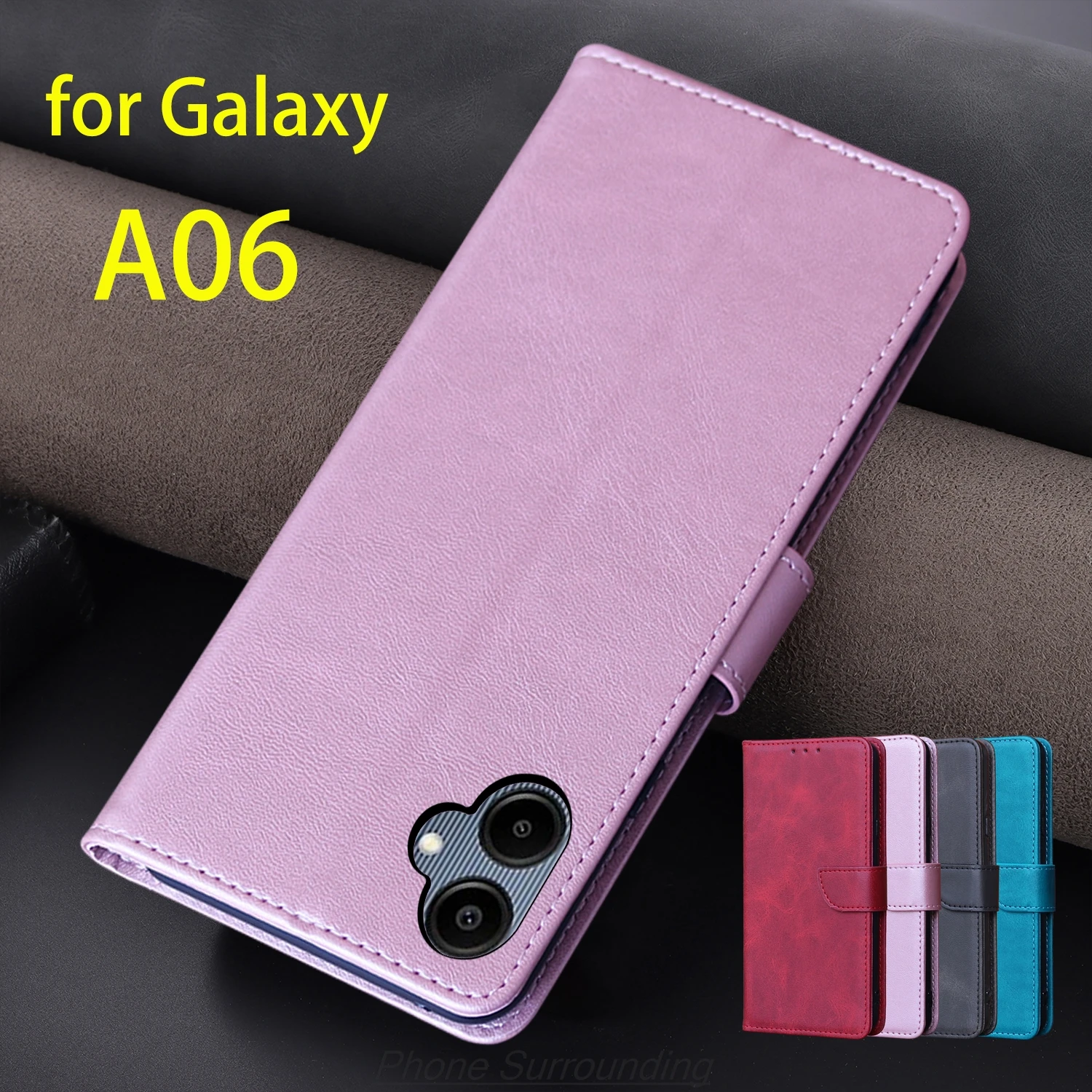 Wallet Flip Cover Leather Case for Samsung Galaxy A06 SM-A065F 6.7