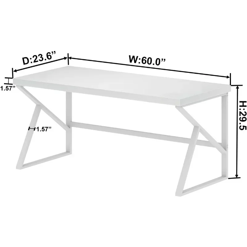 Moderner Home-Office-Computer tisch für Executive Writing Work Study Game, Schlafzimmer Wohnzimmer langer Student Computer tisch
