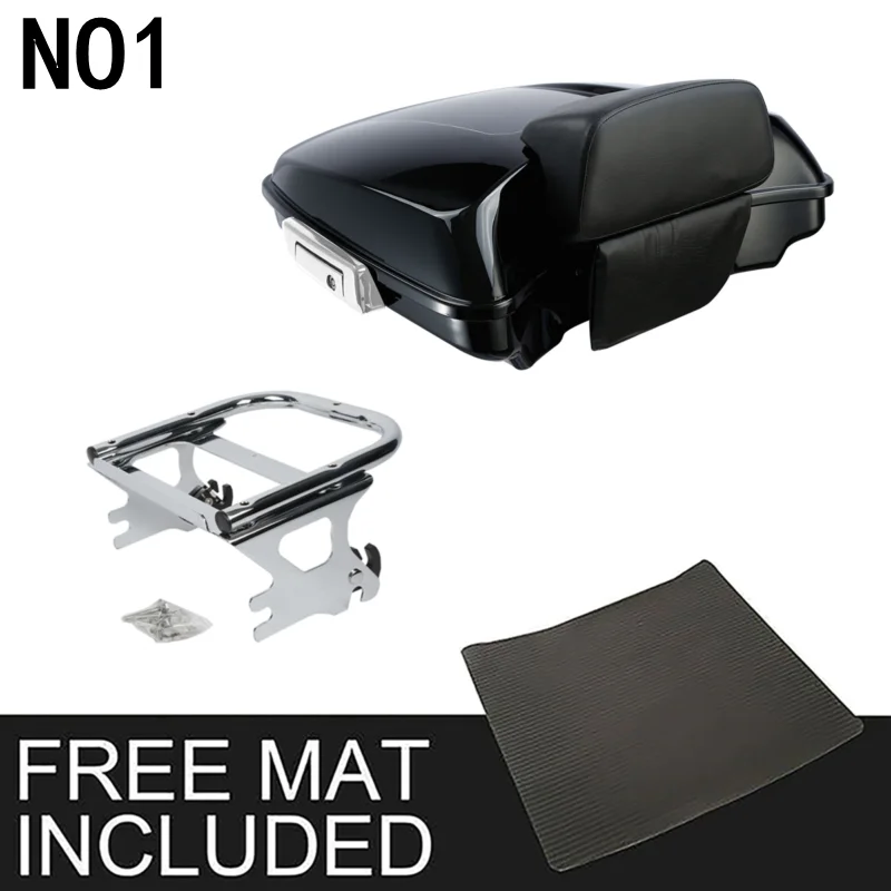 

Motorcycle Razor Pack Trunk Backrest Mount Fit For Harley Tour Pak Road King Glide 97-08