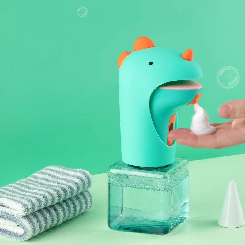 Dinosaur Automatic Soap Dispenser, IPX7 Waterproof Rechargeable Cute Cartoon Hand Washing Device