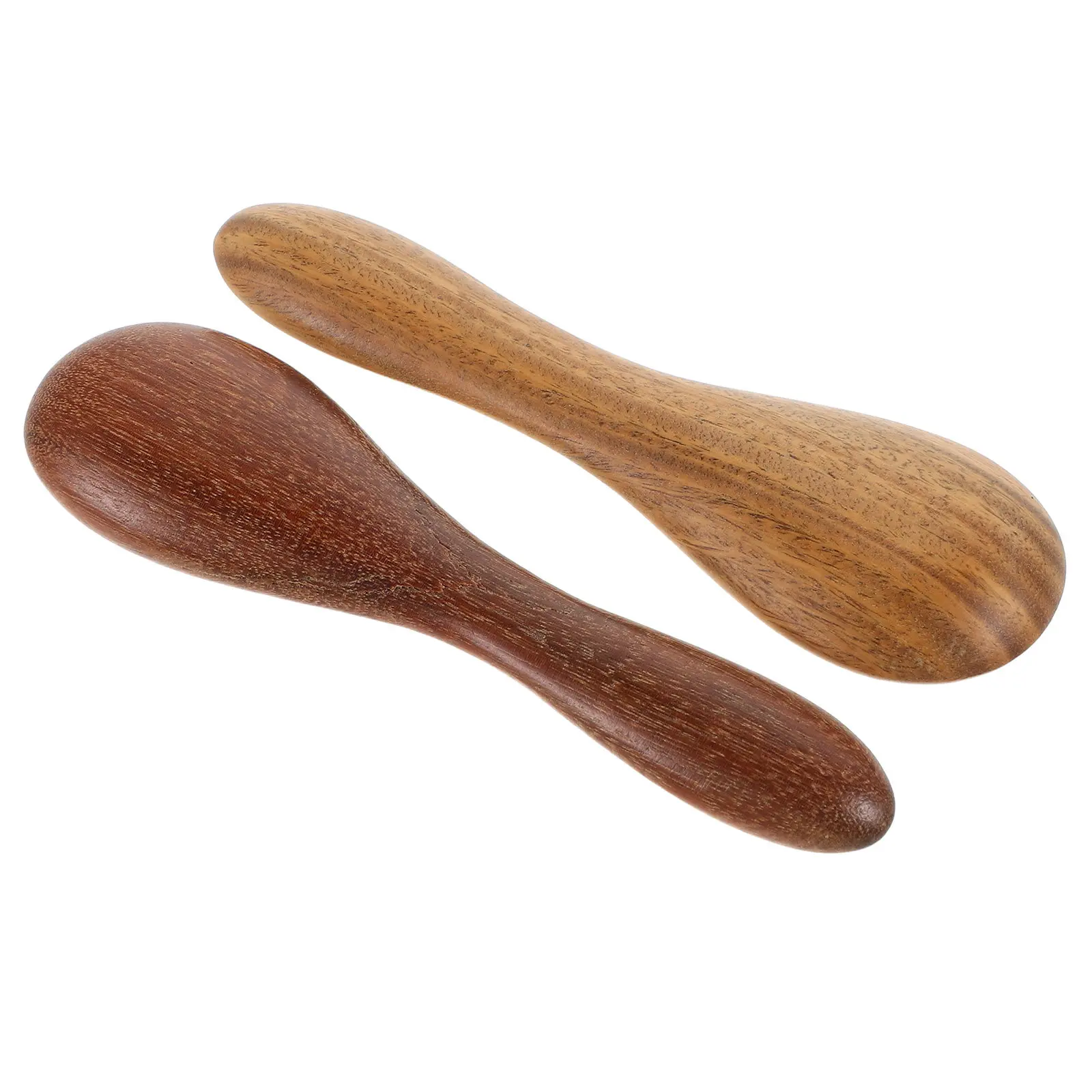 2Pcs Wooden Facial Massage Tool Set Sandalwood Face Massager and Massage Stick for Face Neck Mask Application Cream Serum Mixing view 5