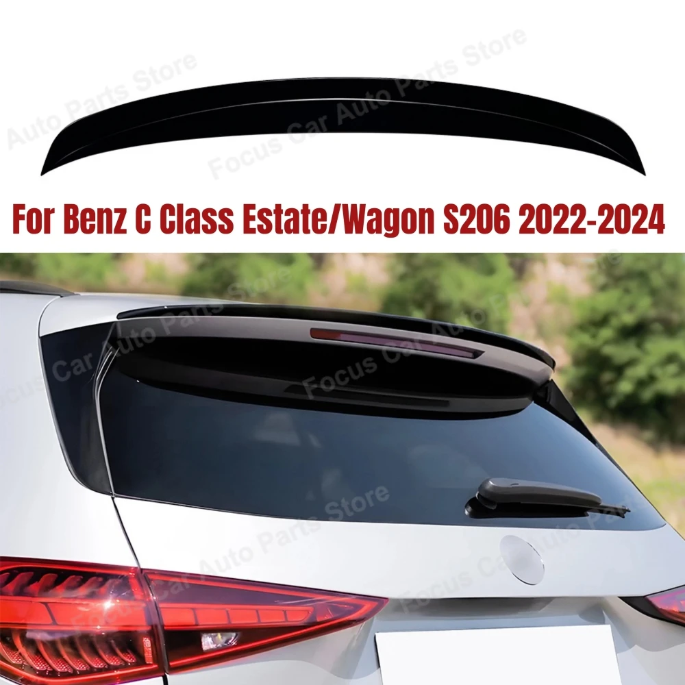 

Rear Roof Spoiler Trunk Wing Splitter Diffuser For Mercedes Benz C Class Estate/ Wagon S206 2022-2024+ Gloss Black Body Kits