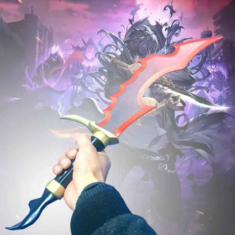 

23,6 дюйма/60 см Solo Leveling Katana реквизит для косплея нож дамасский меч реальный размер кинжал японского аниме оригинальная катана самурайская сабля