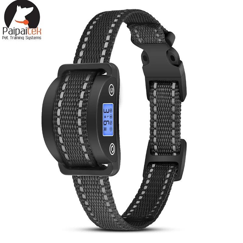

5 modes Dog Stop Barking Collar With LED Display Safe Pet Dog Auto Anti Bark Device Collar Rechargeable Vibrating Training Colla