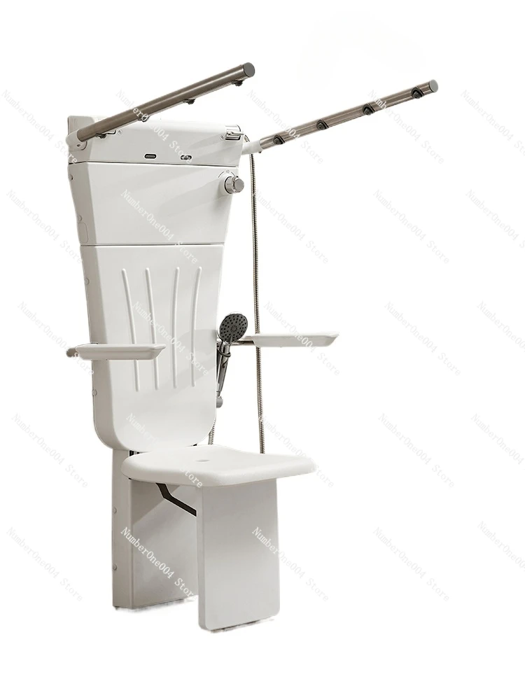 Sitting bath for the elderly constant temperature folding seat multi-functional wall-mounted bath machine folding shower armrest