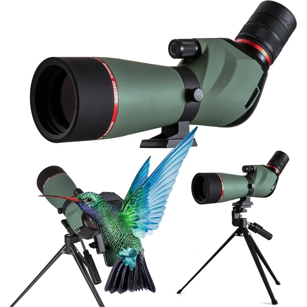 

Spotting Scope for Target Shooting & Hunting & Bird Watching, Angled Spotter Scope with Tripod, Phone Adapter, Carrying Bag