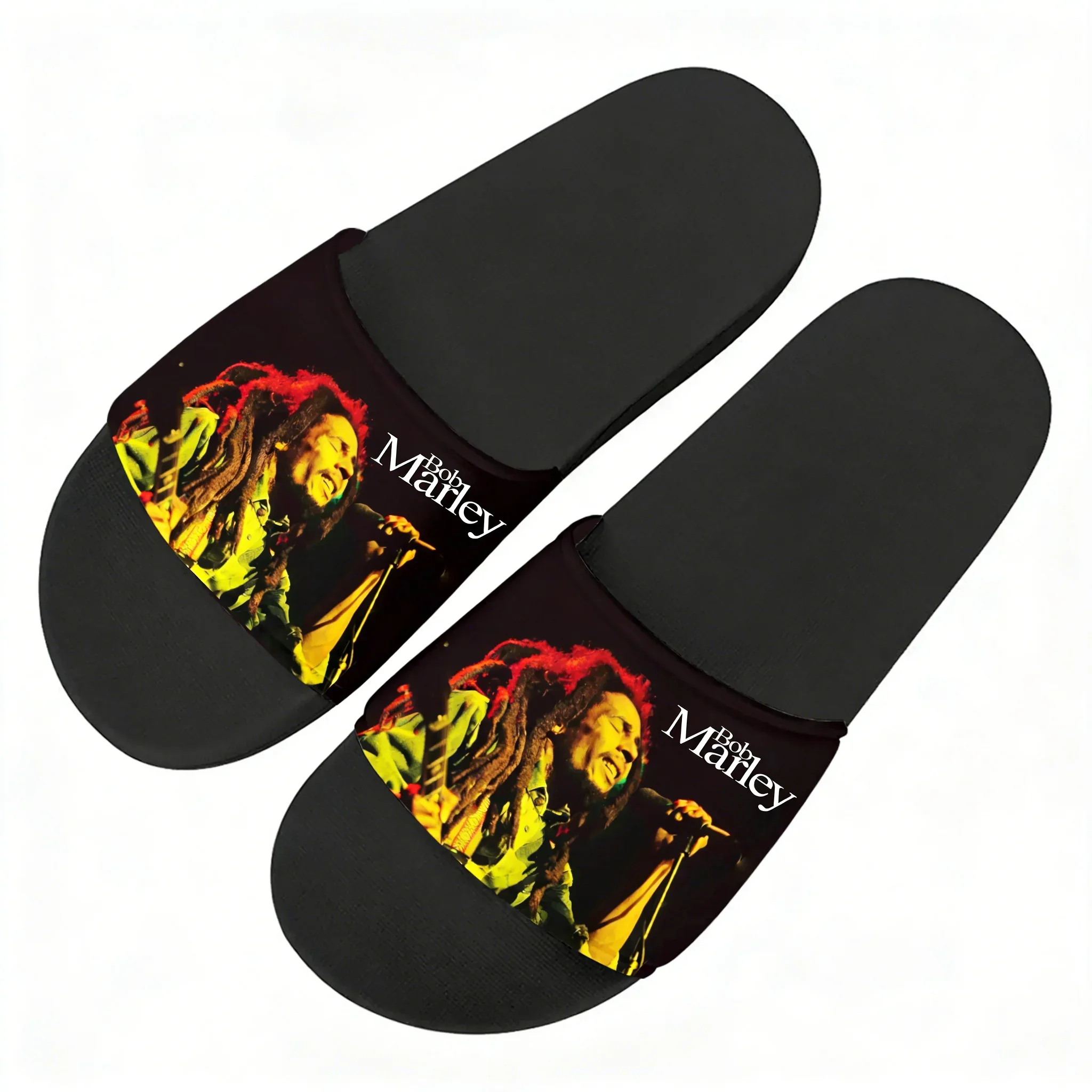 

Шлепанцы Bob Marley: домашние, водные, пляжные, для бассейна. Высококачественные летние сандалии с индивидуальным дизайном в стиле джамайского певца, регги-рок. Для мужчин и женщин.