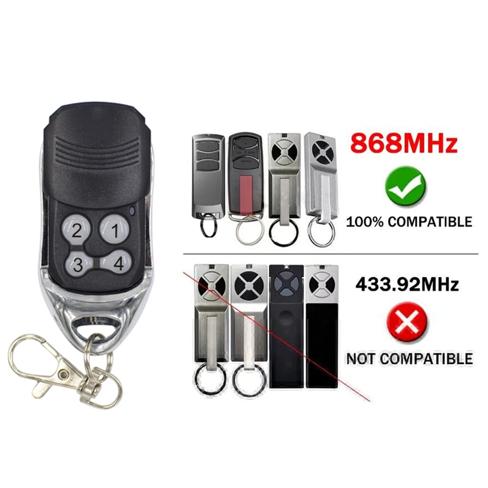 1/3/5/10/20PCS 100% Compatible 868MHz TX4EVF TX2REV TX4REV TX4REVF 868 Garage Remote Control Gate Door Opener Keychain