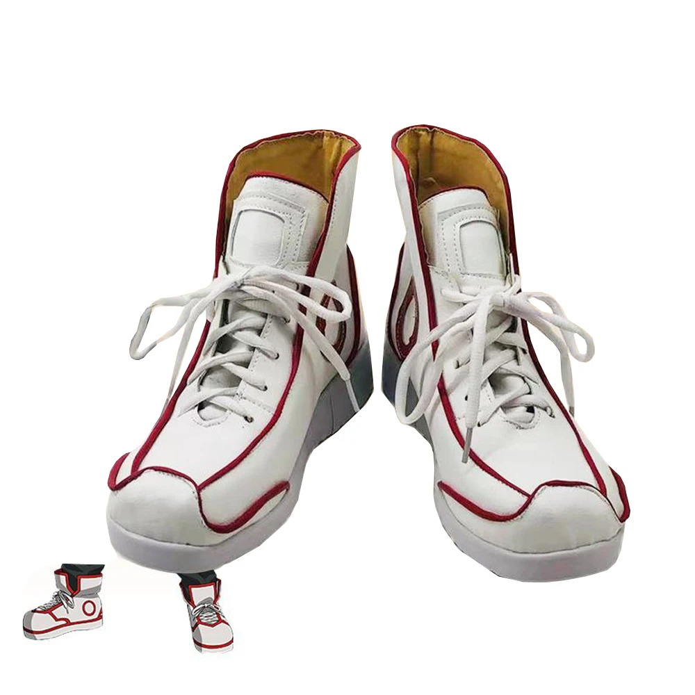 Anime Man Denji Cosplay Shoes Anime Cos White Boots Comic Denji Cosplay Costume Prop Shoes for Con Halloween Party