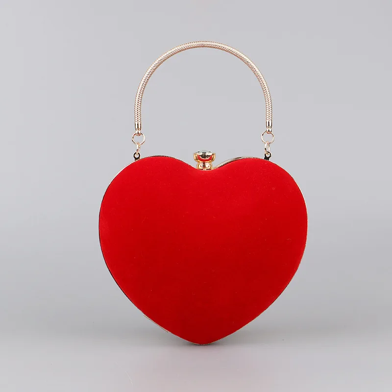 Fashion Love Heart shaped Love Handbag Party Handbag Women's Party Handbag Bridal Banquet Bag Dress Versatile Banquet Bag