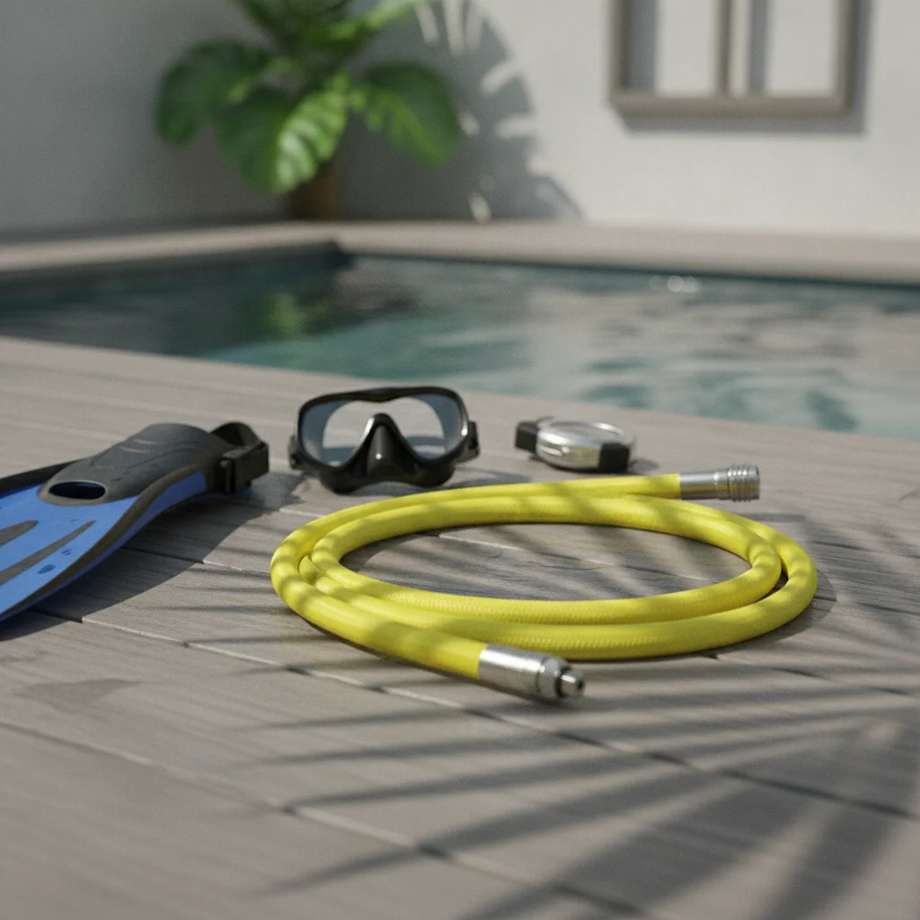 Low-Pressure Diving Hose Abrasion Resistant Braided Scuba Hose High Pressure Rating Standard for Divers