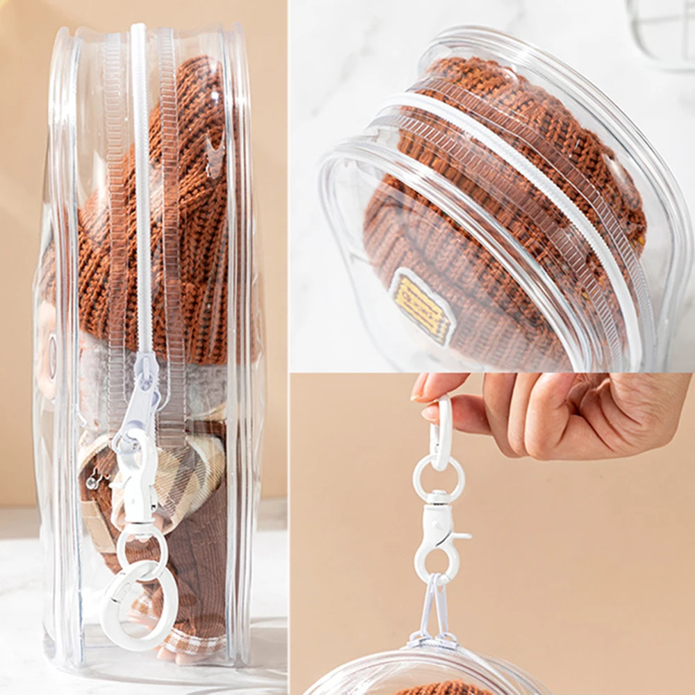 컬러풀 투명 보호 케이스 정리함 라부부 V1 V2 V3 V4 플러시 인형 외출용 보호 가방 인형 액세서리