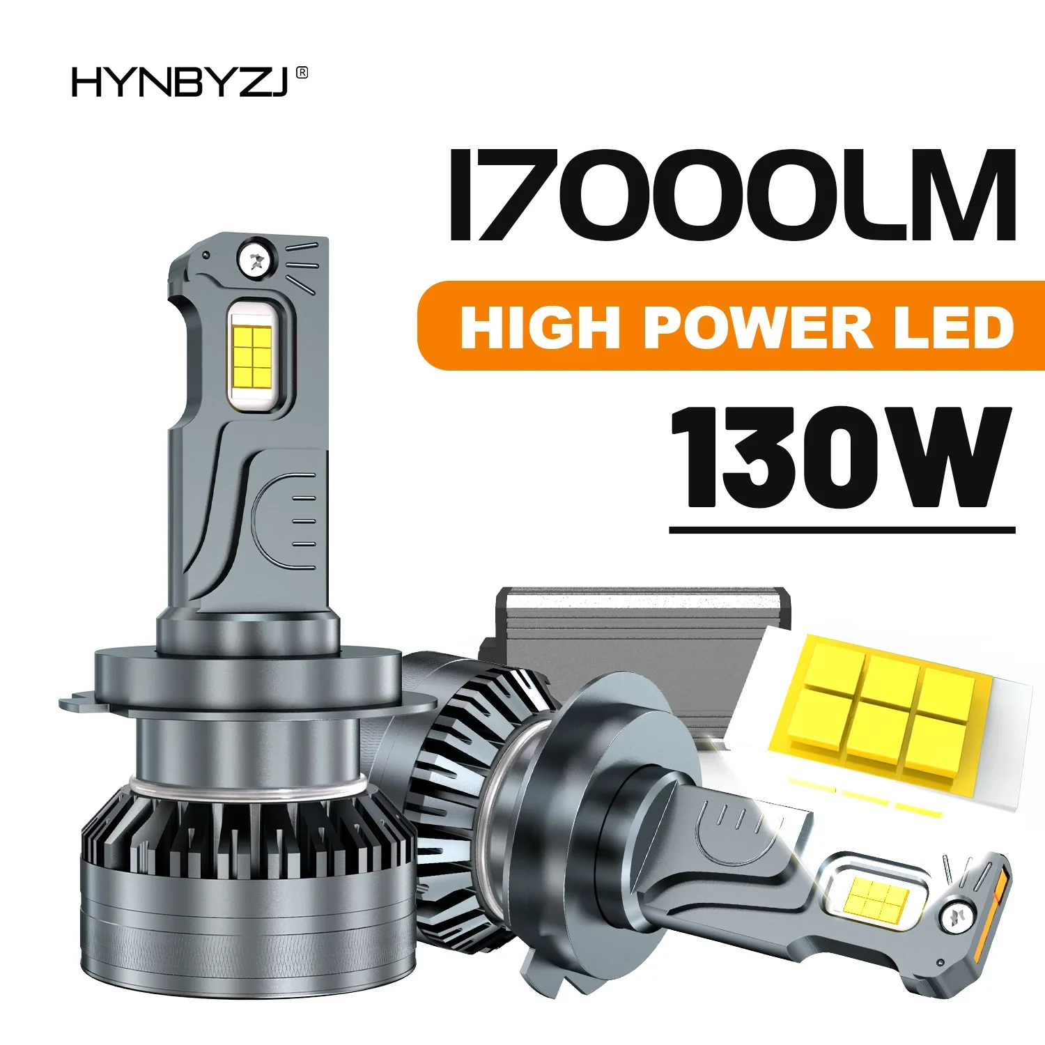 HYNBYZJ Mini 130W Car Headlight H7 H1 LED Bulb H8 H9 H11 9005 HB3 9006 HB4 9012 HIR2 Led Lights 17000LM Turbo lampada 12V